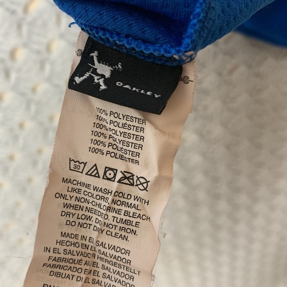 Oakley Golf Pullover Jacket Sweater Mens Size Large 1/4 Zip Blue‎ Lightweight - Picture 9 of 10